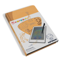 Tablet de desenho LCD KidyWolf Kidydraw Mini cor laranja com ilustrações de animais e caneta