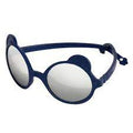 Óculos de sol Kietla Urso Bleu, azuis, com lentes espelhadas, em vista frontal sobre fundo branco.