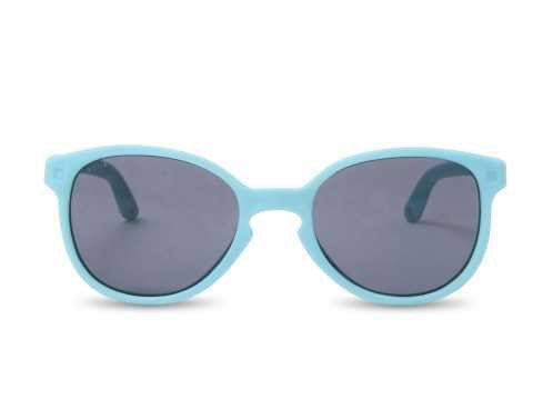 Óculos de sol para bebé Kietla Wazz Storm em cinzento escuro com design Wayfarer e armação inquebrável.