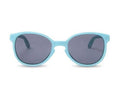 Óculos de sol para bebé Kietla Wazz Storm em cinzento escuro com design Wayfarer e armação inquebrável.