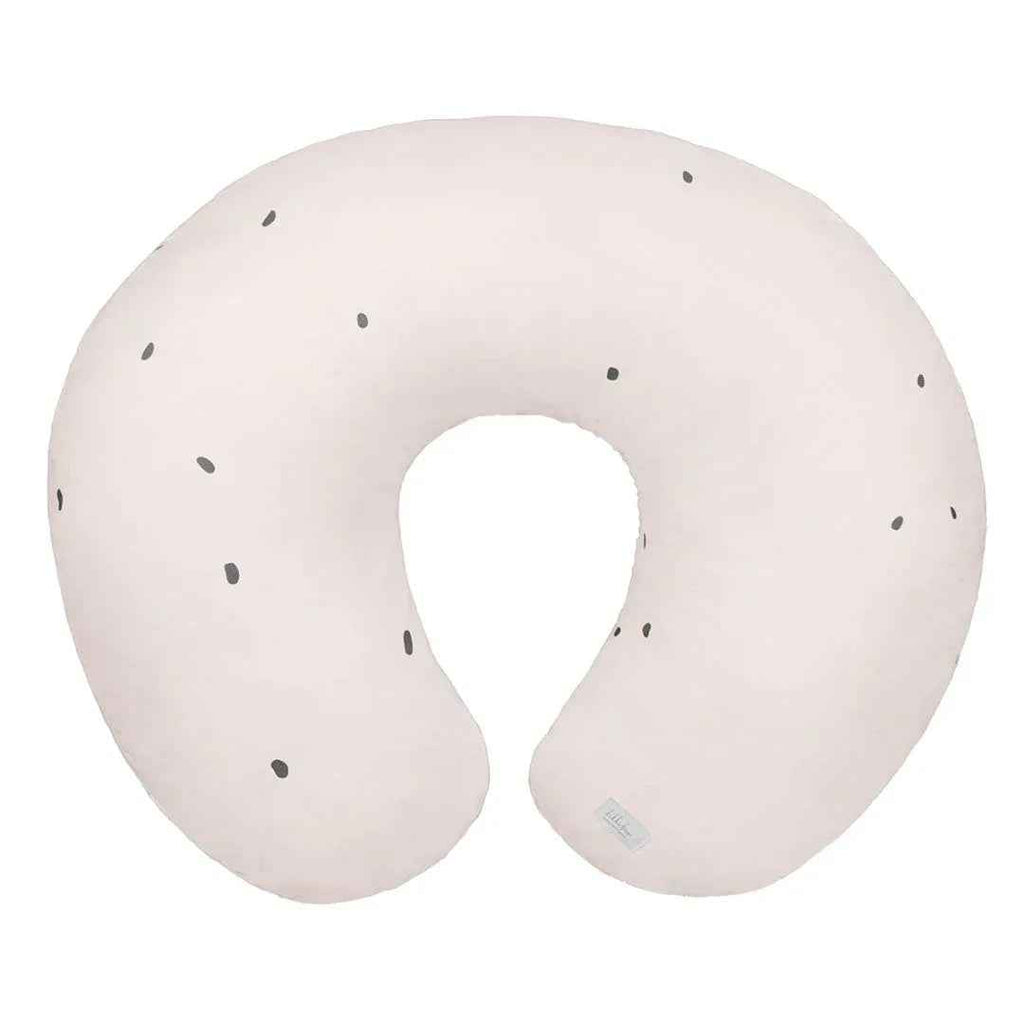 Almofada de amamentação KikkaBoo Hedge Hugs em algodão branco com formato ergonómico.
