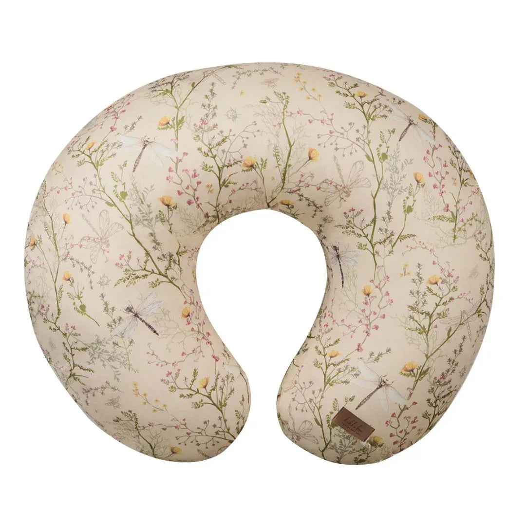 Almofada de amamentacao e gravidez KikkaBoo Garden Beige em algodao
