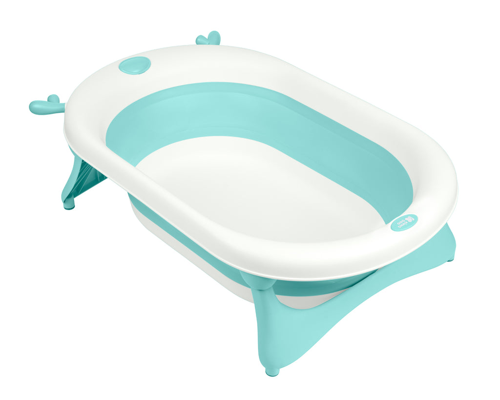 Banheira dobrável KikkaBoo Foldy cor menta aberta para banho do bebé
