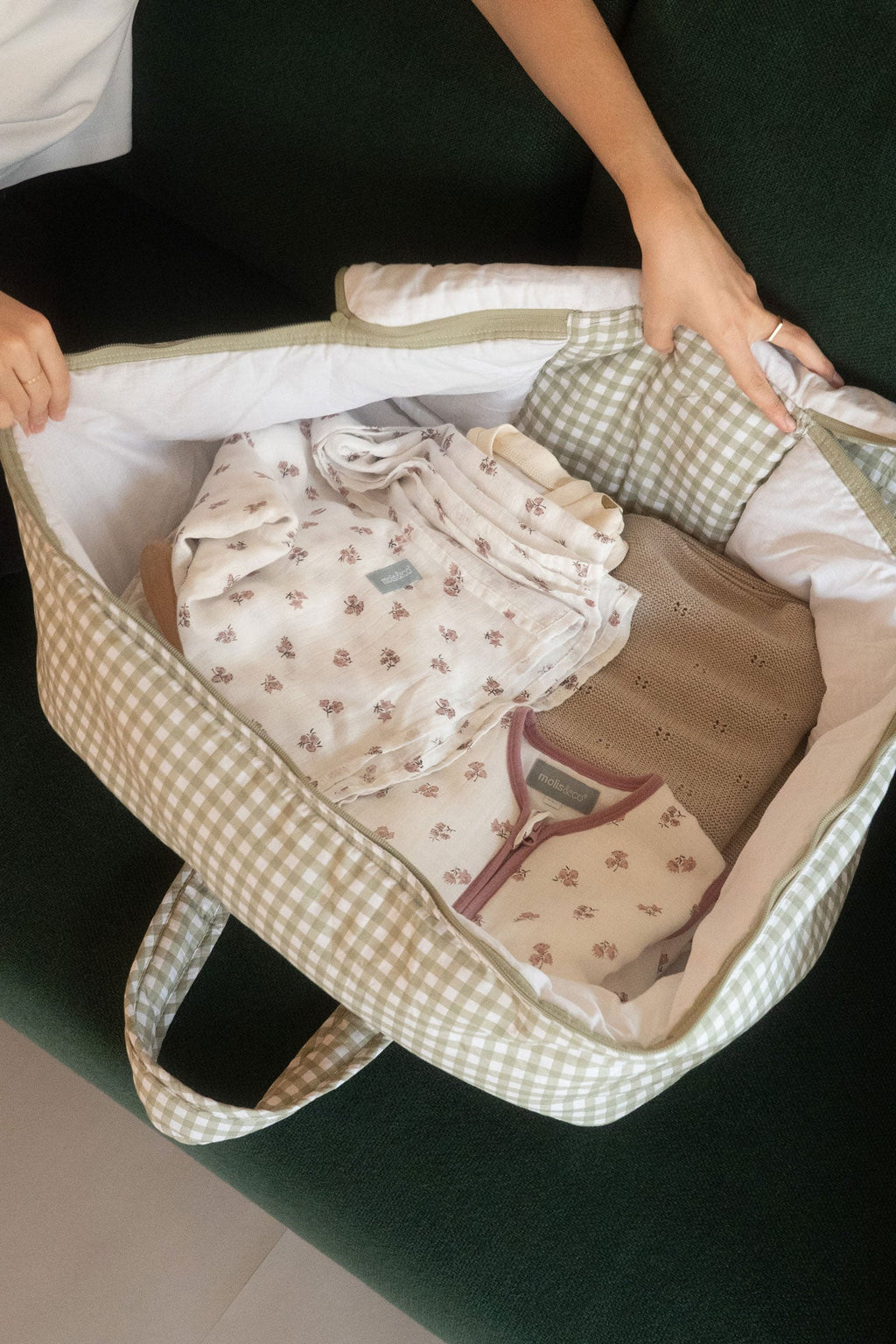 MolisandCo Mala de viagem infantil Mint Tea