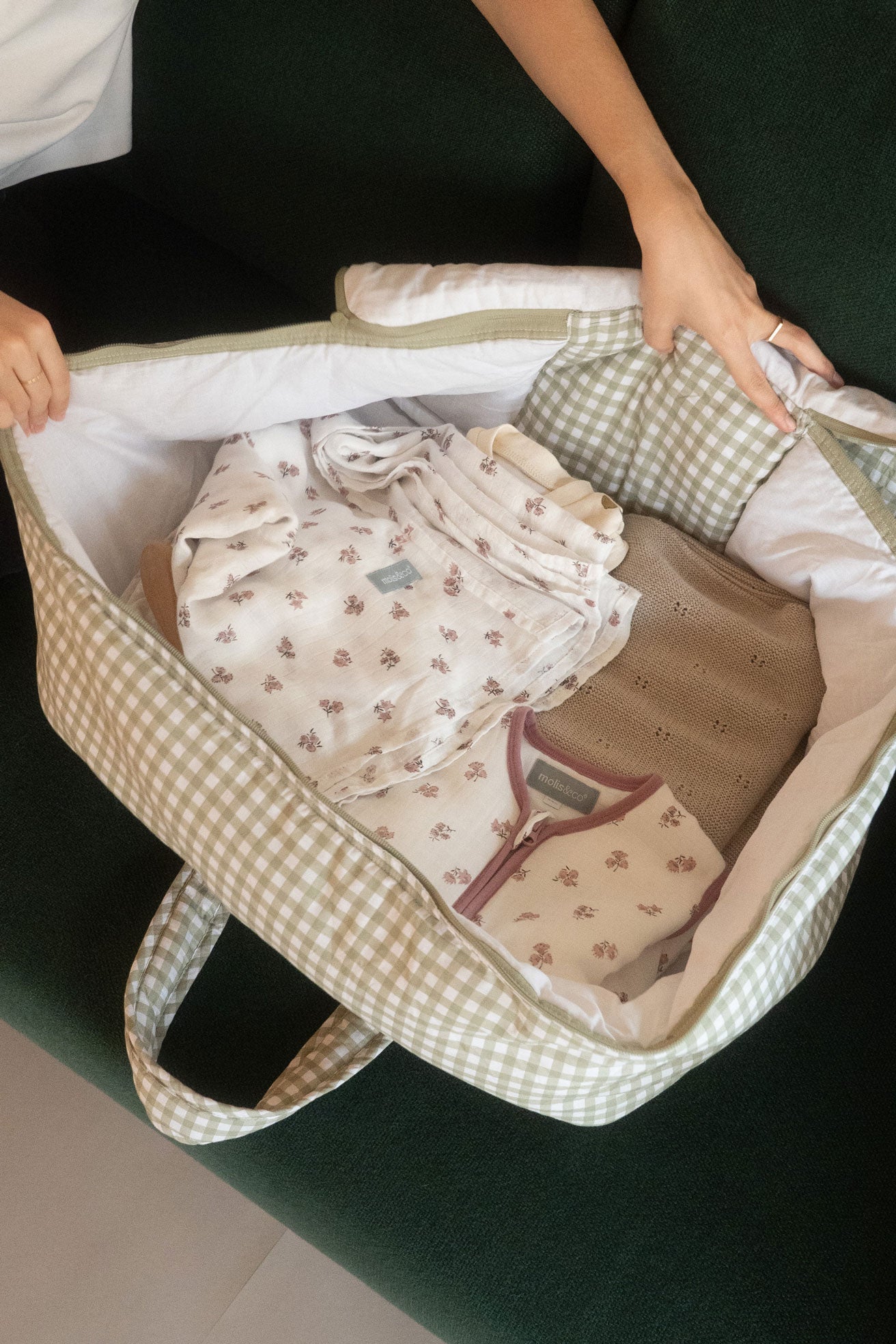 MolisandCo Mala de viagem infantil Mint Tea