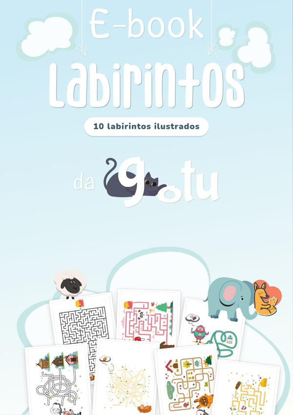 Capa do PDF grátis Labirintos para imprimir da Gotu