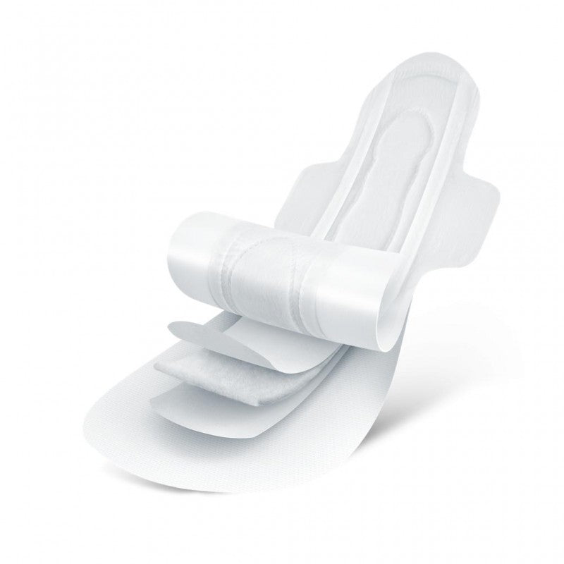 Detalhe dos Lansinoh Pensos Pós Parto L, mostrando as camadas superabsorventes e o material suave para a pele sensível.