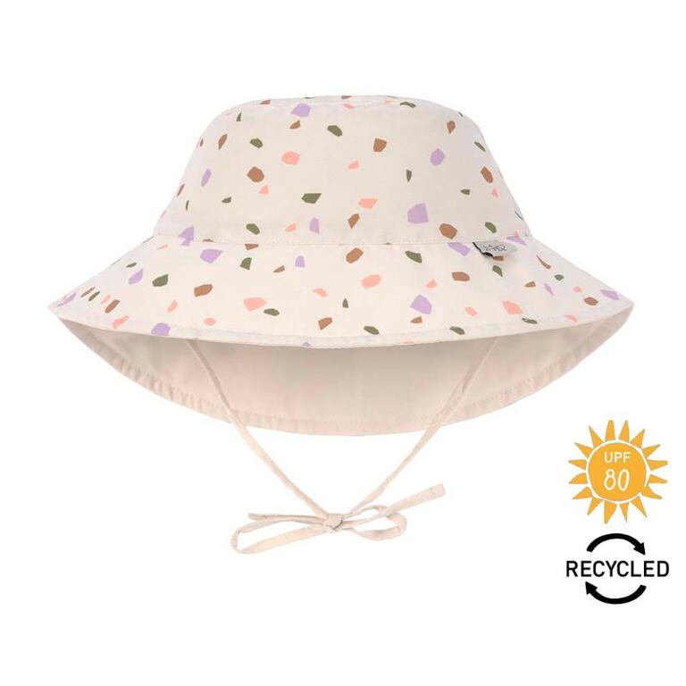 Chapéu Lassig panamá solar reversível UV Pebbles Multi com padrão, proteção UPF 80 e atilhos.