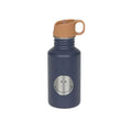Garrafa de aço inoxidável Lassig Smile Navy de 500ml com design azul