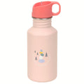 Garrafa de aço inoxidável Lassig Explorer Rose Pink de 500ml com tampa desportiva.