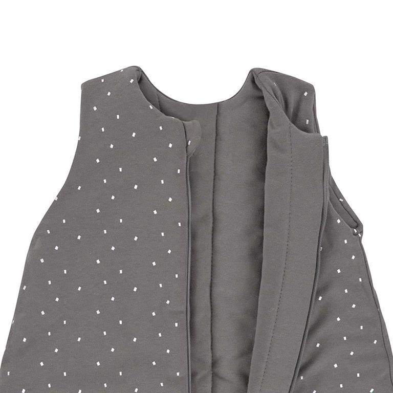 Vista detalhada do interior do saco de dormir com pernas Lassig, mostrando o forro e a abertura do fecho.