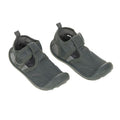 Sandálias Lassig de praia/piscina para bebé, cor verde-oliva escura. Design respirável em malha, fecho de velcro e sola antiderrapante. Ideais para brincar na água e na areia.