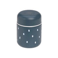 Termos para sólidos Lässig 350ml em azul com padrão Print Blue para bebé em aço inoxidável.