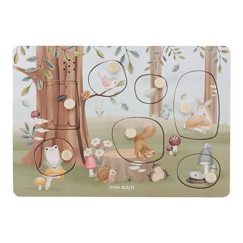 Puzzle de sons de madeira FSC Little Dutch Forest Friends