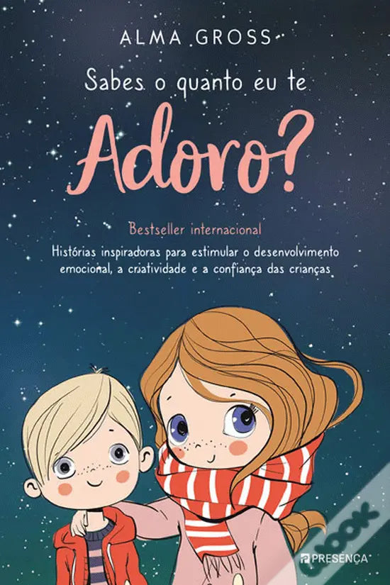 Capa do livro "Sabes o Quanto Eu te Adoro?" de Alma Gross com ilustração de duas crianças.
