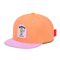Boné trucker Donuts da Hello Hossy com rede atrás, aba curva e fecho ajustável atrás