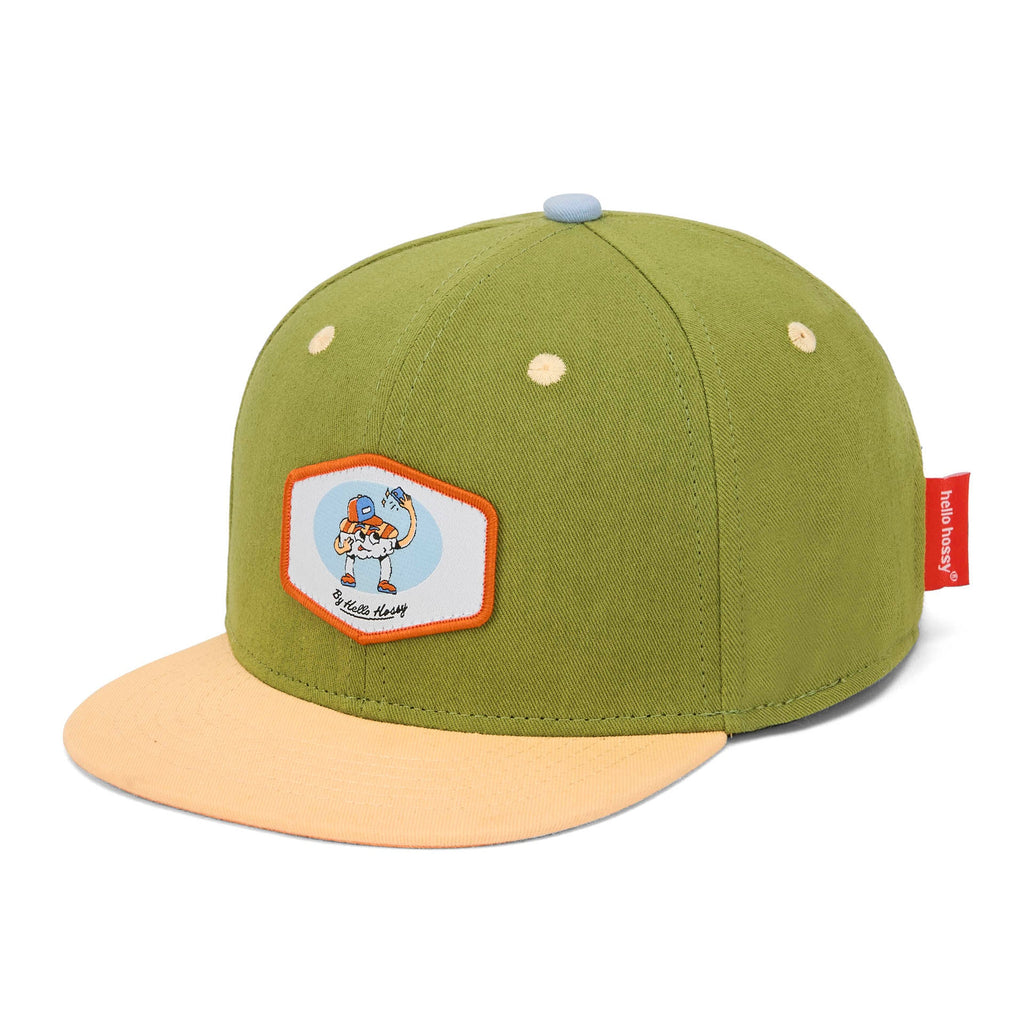 Boné trucker Selfie Time da Hello Hossy com rede atrás, aba curva e fecho ajustável atrás