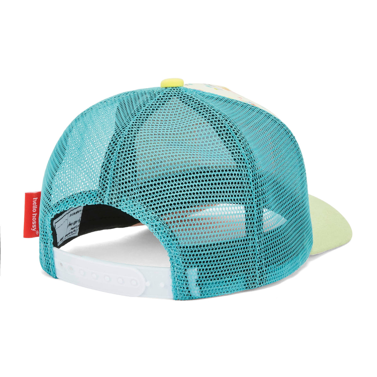 Boné trucker Hello Hossy Miami Beach com rede atrás, aba curva e fecho ajustável, imagem 3