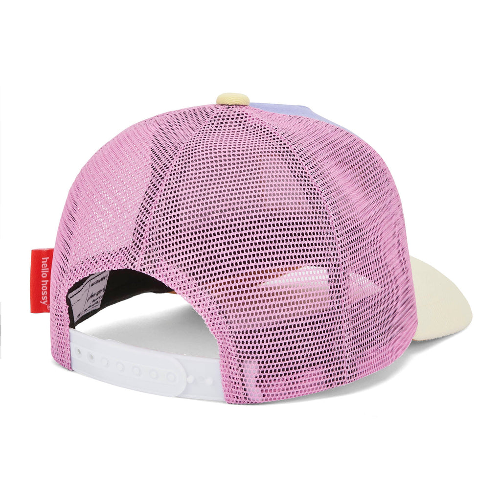 Boné trucker Hello Hossy Mini Iris com rede atrás, aba curva e fecho ajustável, imagem 3