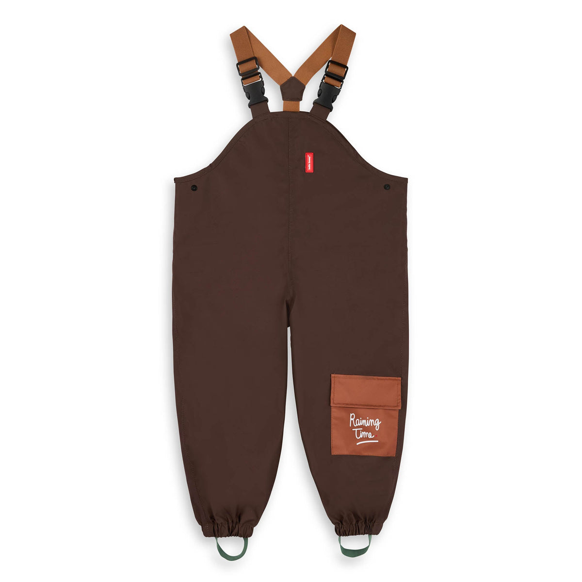 Calças de chuva Hello Hossy Peanut para criança, com suspensórios ajustáveis (vista 2)