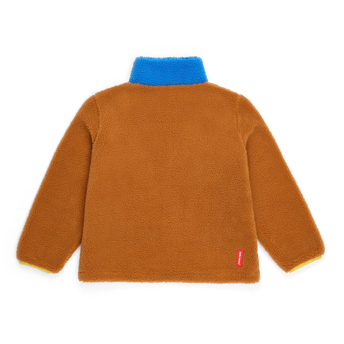 Veste polar Hello Hossy Blue Camel com forro polar, fecho de correr e bolso no peito, foto 6