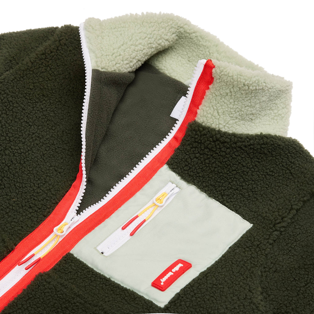 Veste polar Hello Hossy Fluffy Forest com forro polar, fecho de correr e bolso no peito, foto 5