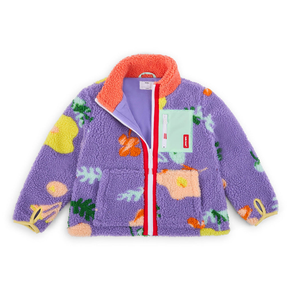 Veste polar Hello Hossy Floral com forro polar, fecho de correr e bolso no peito, foto 2