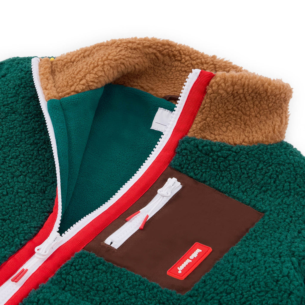 Veste polar Hello Hossy Duck Blue com forro polar, fecho de correr e bolso no peito, foto 4