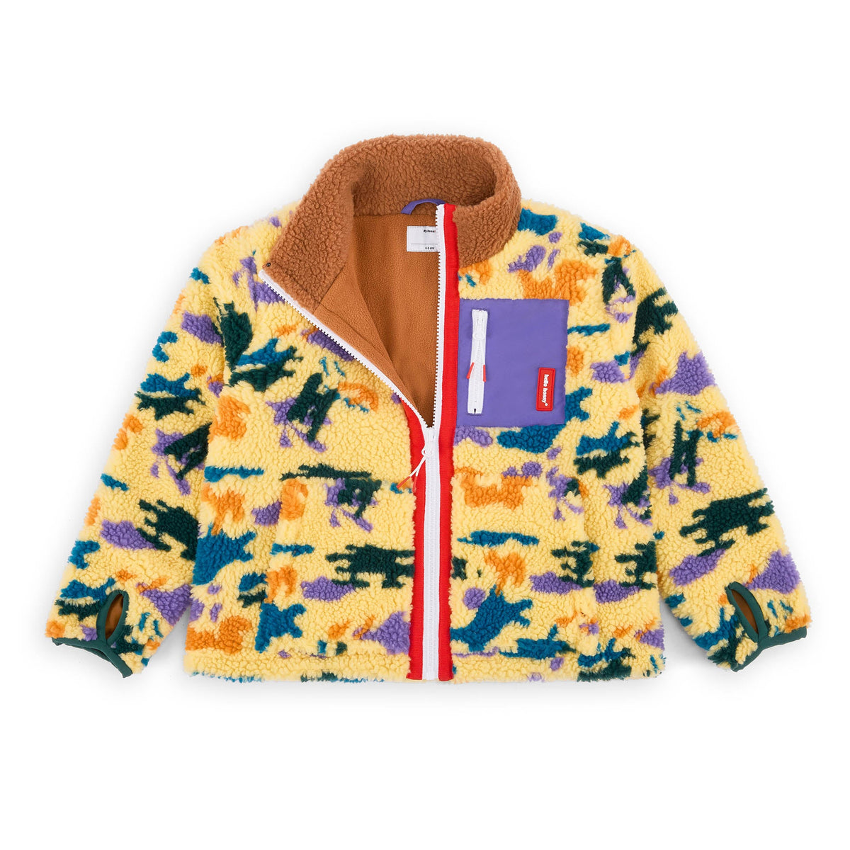 Veste polar Hello Hossy Funky Camo com forro polar, fecho de correr e bolso no peito, foto 2