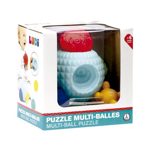 Conjunto de bolas sensoriais Ludi com texturas variadas para bebés.