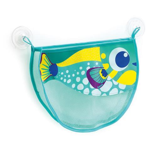 Rede de banho peixinhos Ludi em malha para arrumação de brinquedos