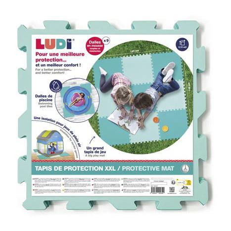 Tapete de espuma modular XXL bicolor Ludi com 9 placas para bebé gatinhar