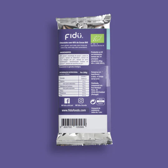 Fidu Chocolate with 48% organic cocoa 70g 