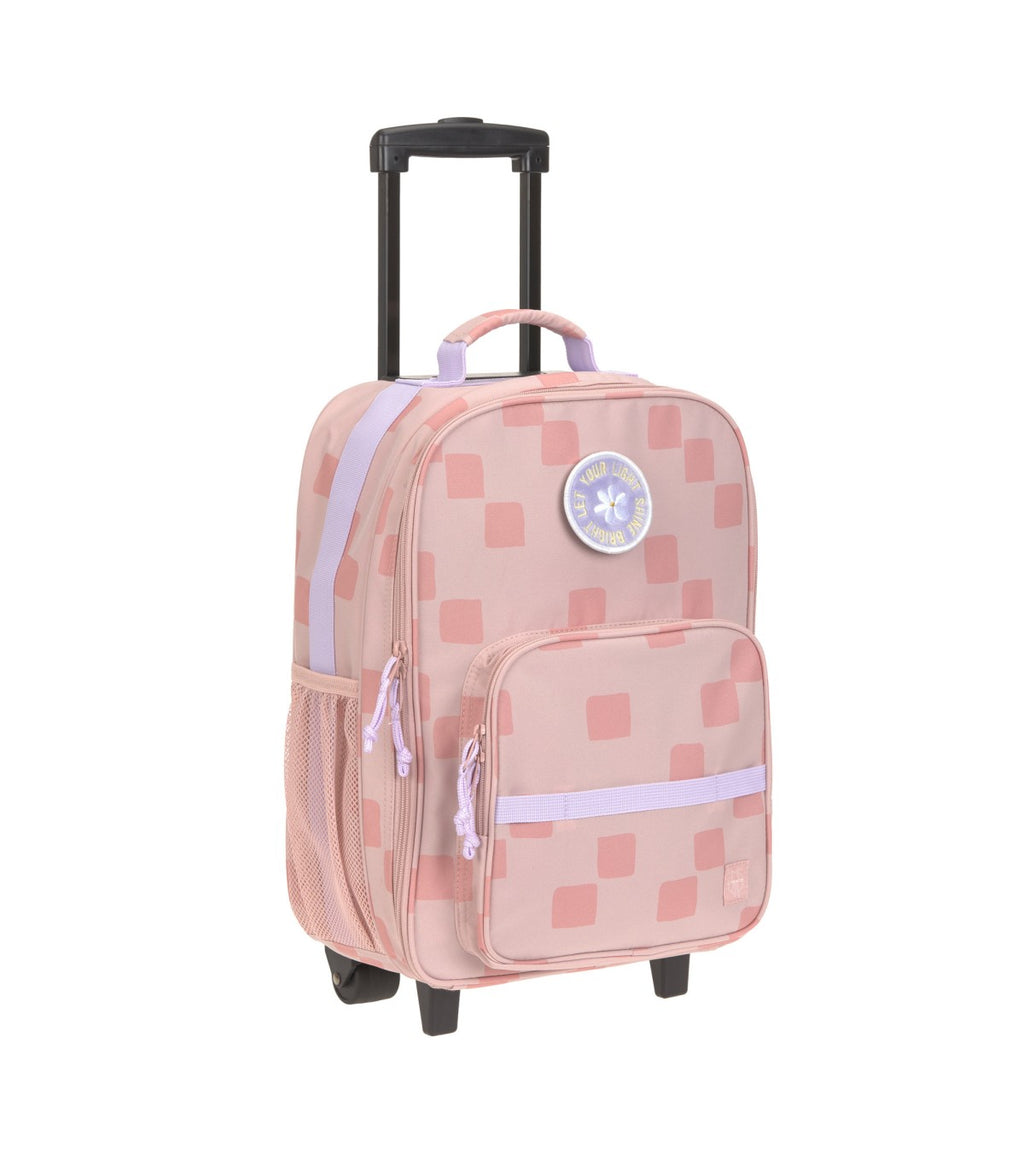 Lässig Pink School Trolley Backpack with Wheels