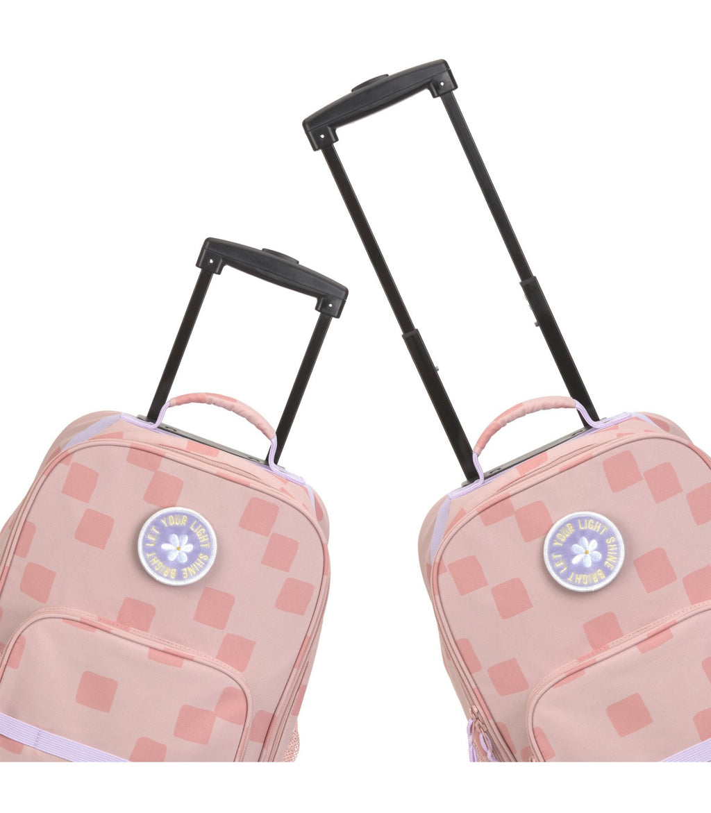 Lässig Pink School Trolley Backpack with Wheels