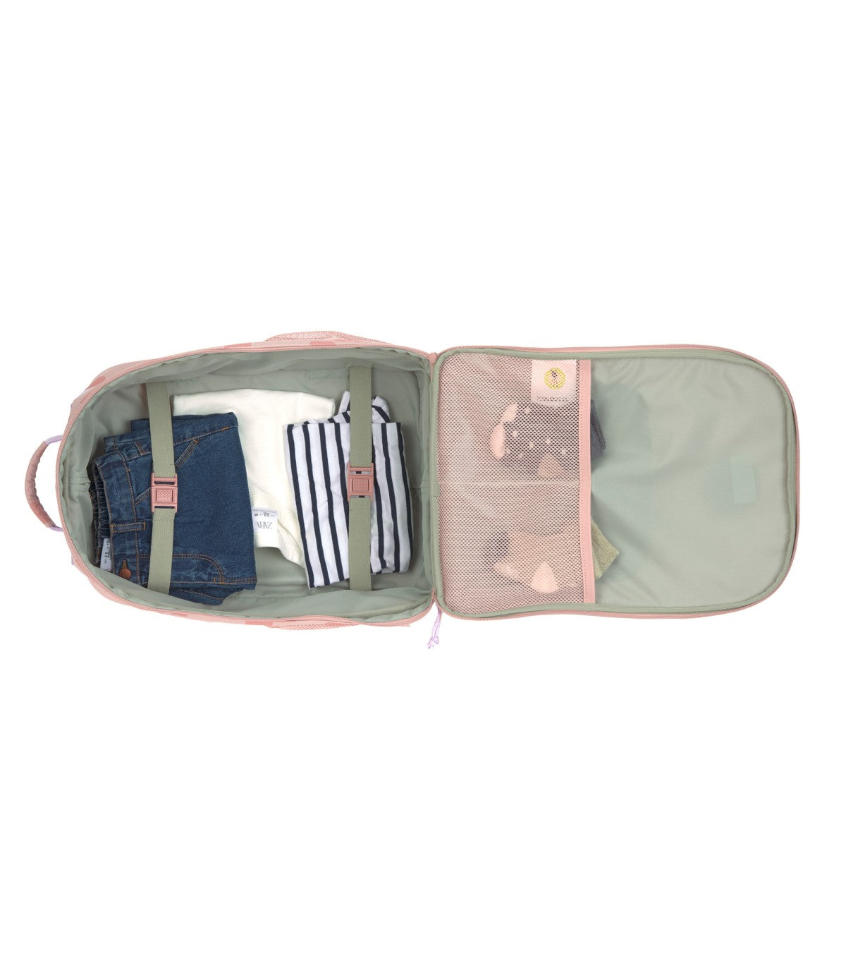 Lässig Pink School Trolley Backpack with Wheels