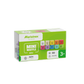 Embalagem do Marioinex Mini Waffle Edu Números, exibindo cubos coloridos com algarismos de 0 a 9 e indicação de 3+ anos.