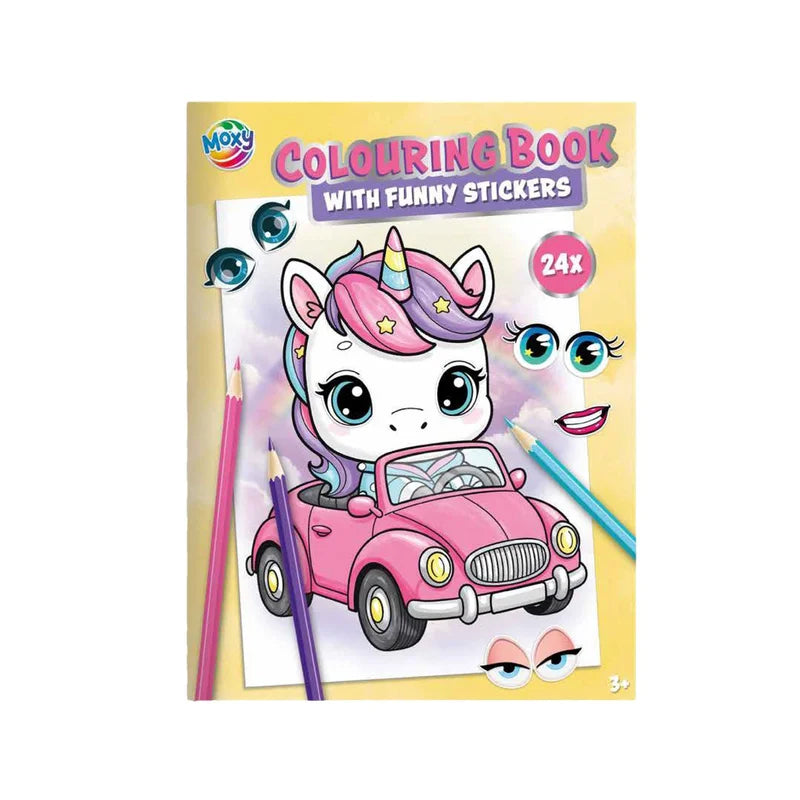 Grafix - Libro para Colorear A4 con Pegatinas 24 Hojas