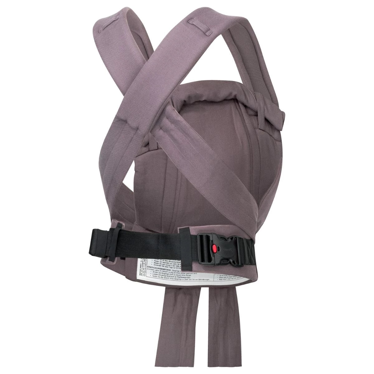 Detalhe das alças cruzadas e acolchoadas do Mei Tai Hoppediz Bondolino, evidenciando o conforto e o sistema de ajuste por nós.