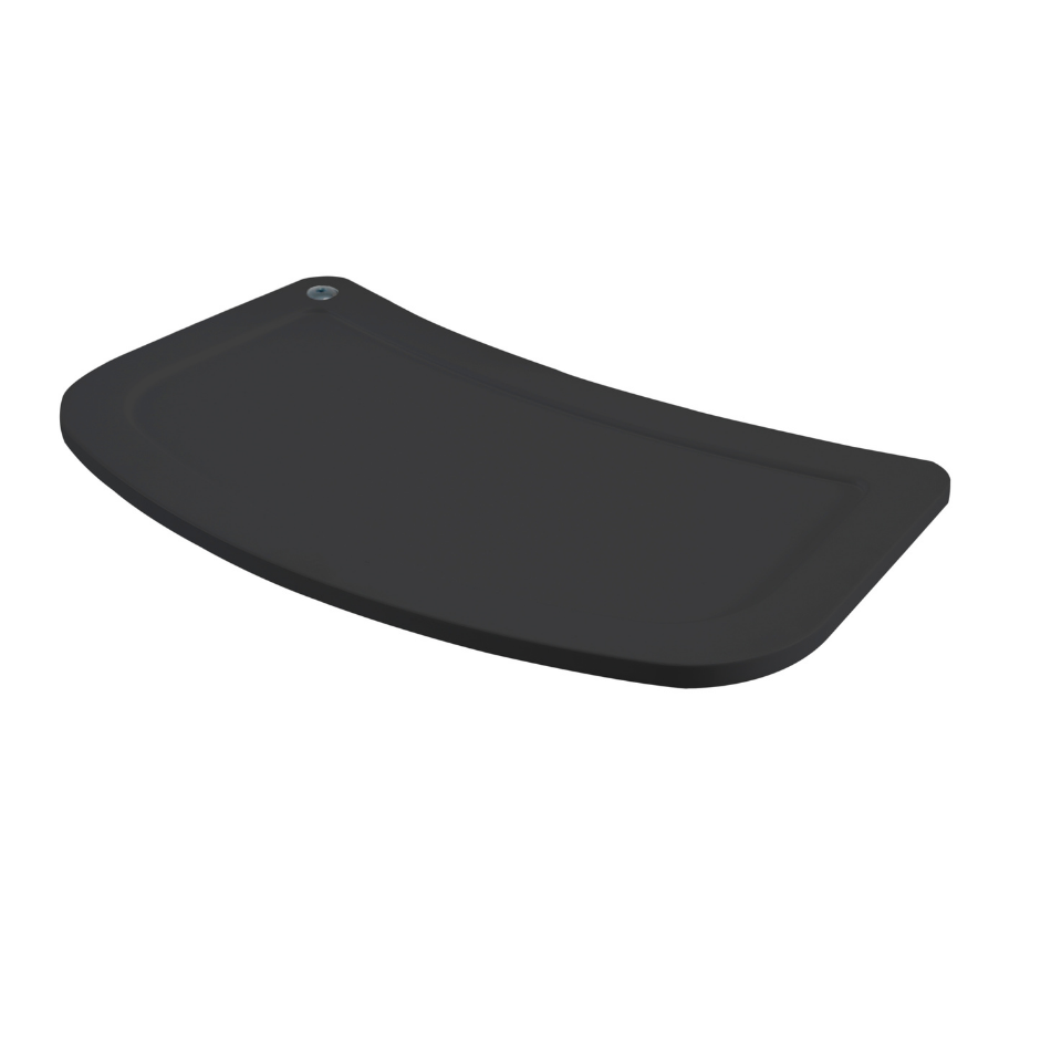 Tabuleiro frontal opcional Micuna OVO em MDF lacado, cor antracite, ideal para Baby Led Weaning (BLW).