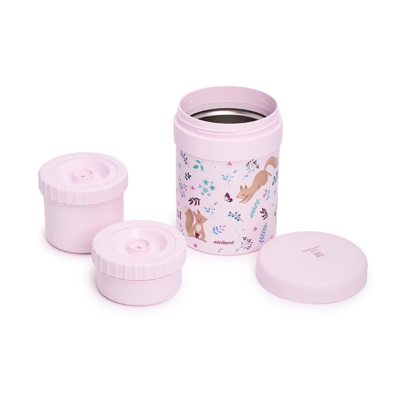 Miniland Squirrel Food Thermos 280 ml - 2 containers