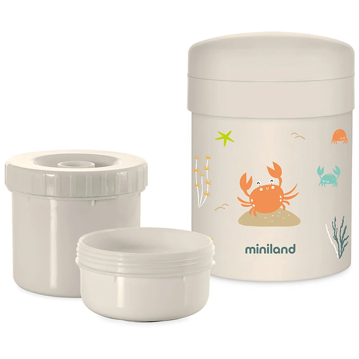 Miniland Termo Sólidos Crabsy 280 ml - 2 recipientes