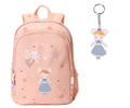 Mochila Média Tutete Mouse Fairies em plástico reciclado RPET com bolso frontal e porta-chaves