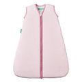 Saco de dormir MolisandCo TOG 1.0 sem pés, padrão Vichy Pink, com fecho rosa. Ideal para 21-23ºC.
