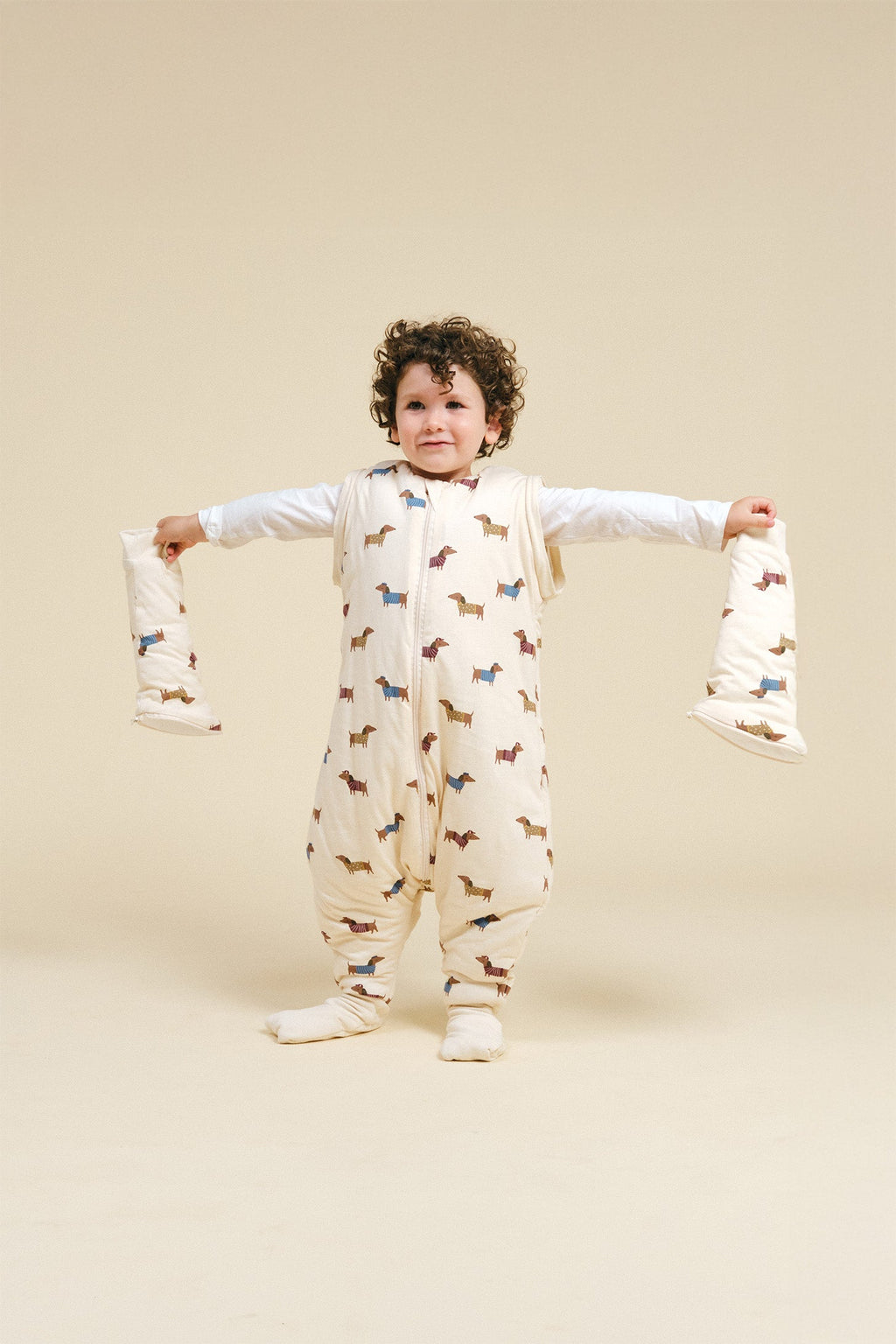 Saco de dormir MolisandCo TOG 2.5 com pés e mangas Fancy Teckels