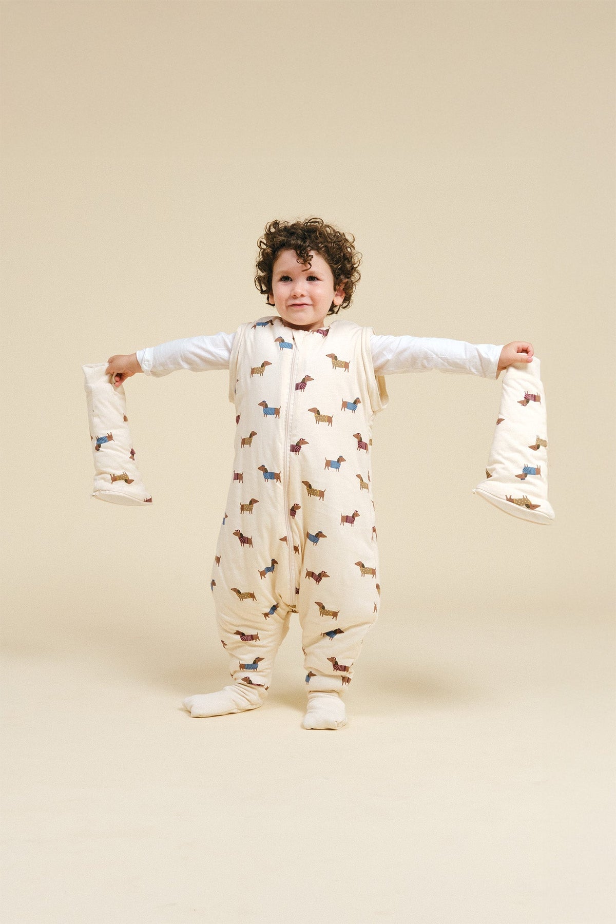 Saco de dormir MolisandCo TOG 2.5 com pés e mangas Fancy Teckels