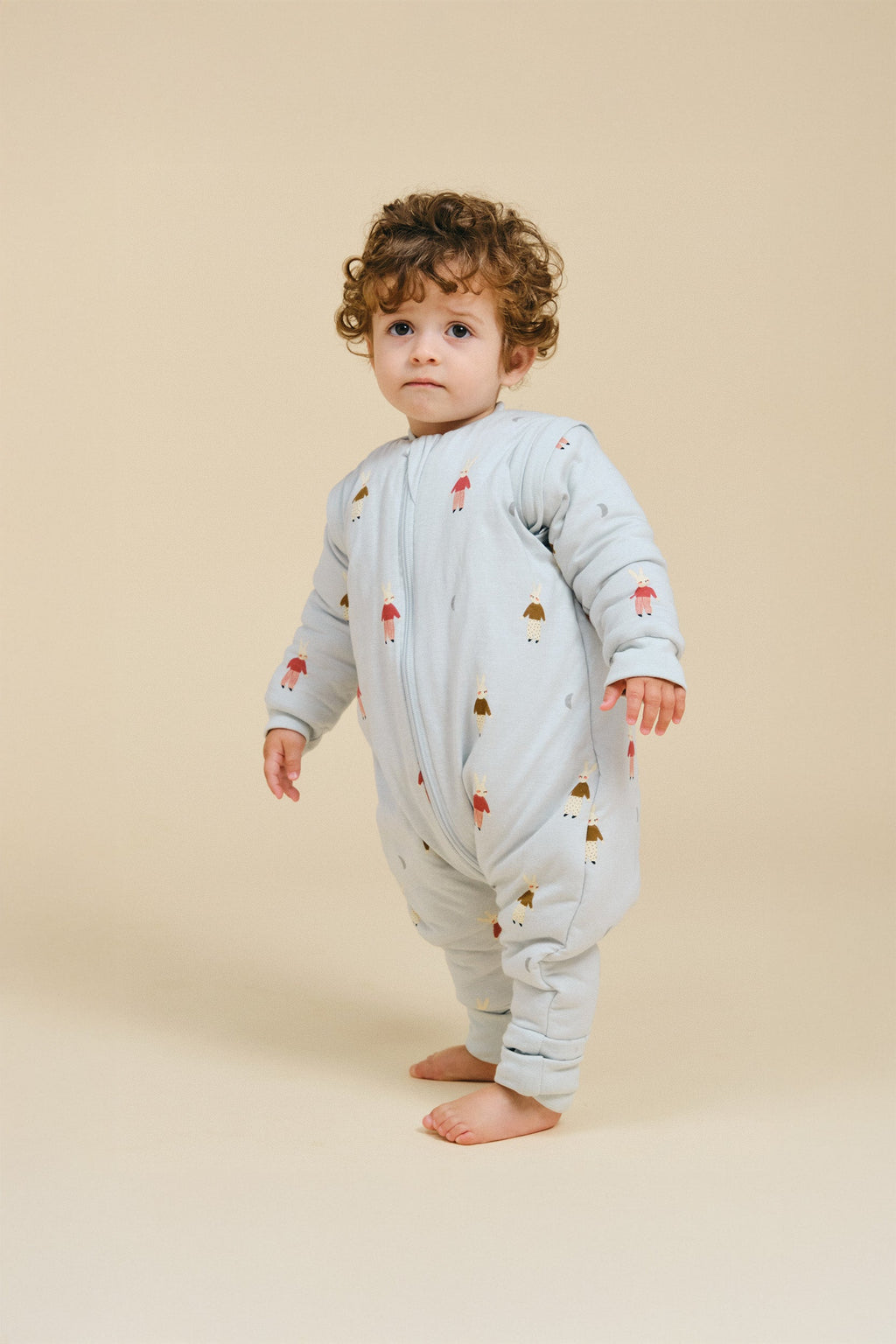Saco de dormir MolisandCo TOG 2.5 com pés e mangas Sleepy Bunnies