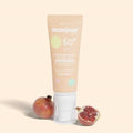 Monjour Protetor Solar SPF 50+ Hipoalergénio em spray com romãs. Proteção solar suave e eficaz para toda a família.
