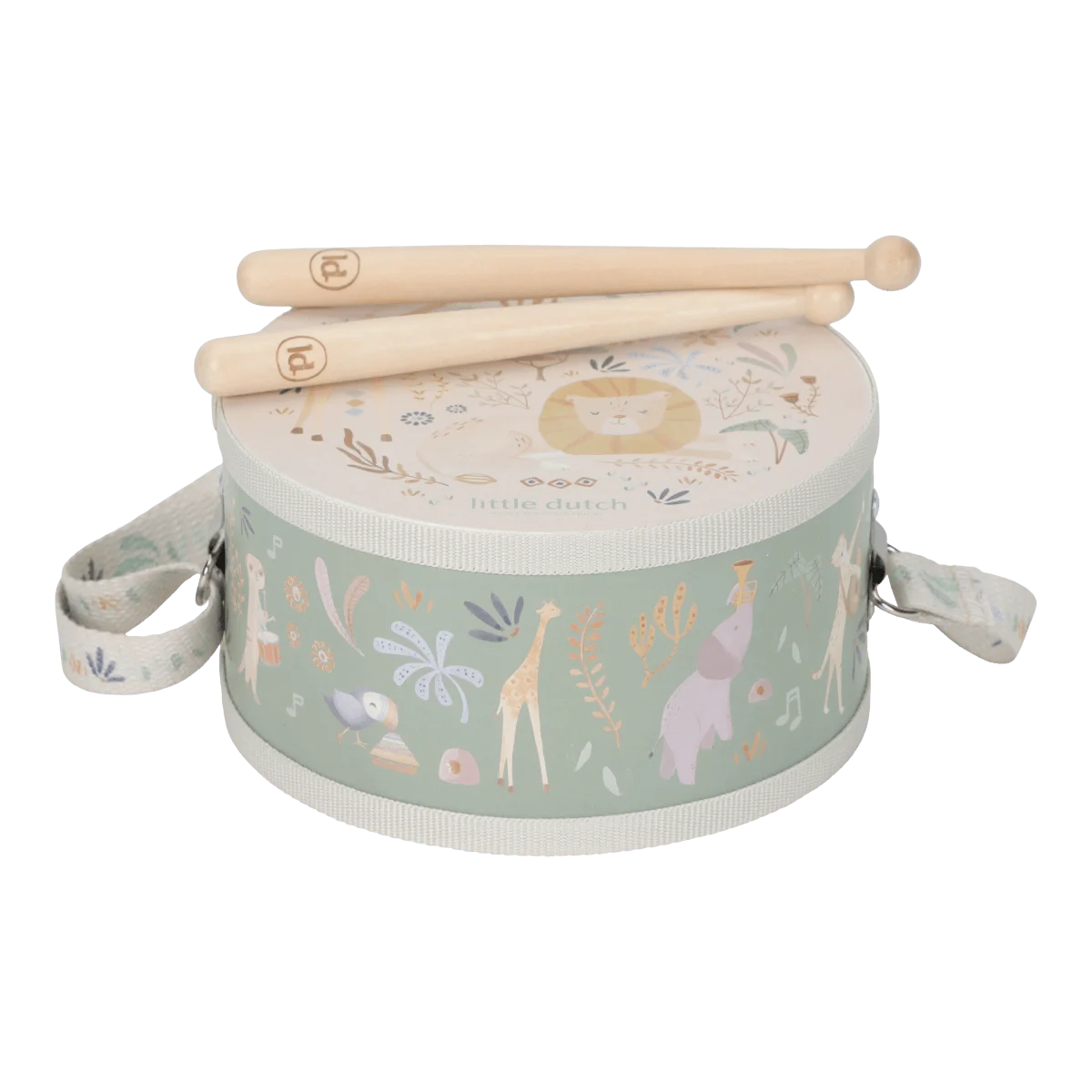 Tambor Little Dutch Safari Friends - Verde