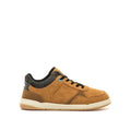 Sapatilha de adulto Mustang Waterproof Walma Camel e Jeans Navy em vista lateral